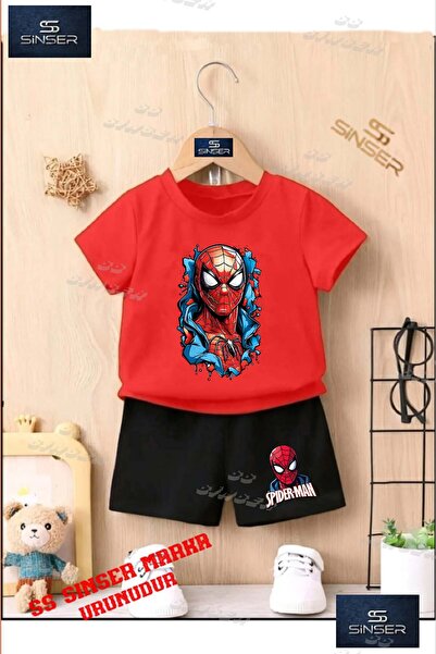 SS SİNSER تي شيرت للأطفال للجنسين "SPDRMN HEAD PAINTED GRAFT" مطبوع حسب الطلب...