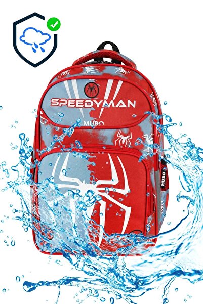 Shopiolog Rucsac ortopedic pentru școală primară, rezistent la apă, cu 3 compartimente, suport pentru creion, nutriție, rucsac pentru băieți, 3 piese