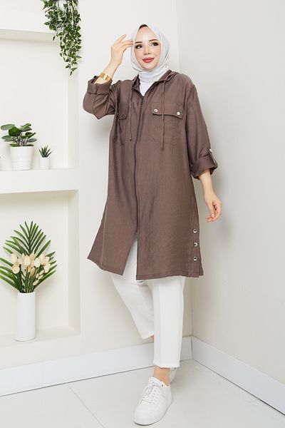Pamuk Butik Hanorac de damă cu buzunar superior