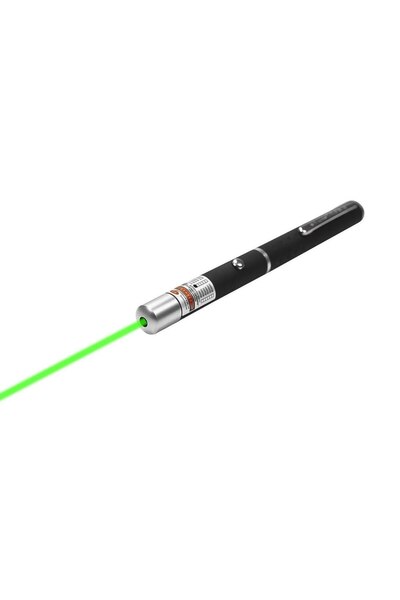 SOHO Laser pointer with green beam, 5mW, 15.2x 1.9 cm, Black