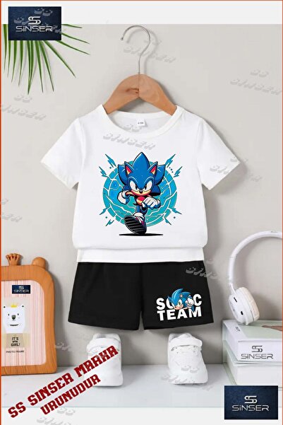 SS SİNSER Children's Unisex “Sonic Blue Canvas One Kosan“ Custom Printed Crew...