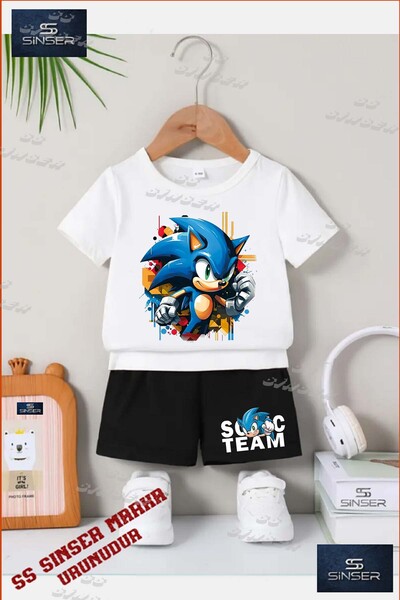 SS SİNSER Kids Unisex “Sonic Half Punch Squeezer“ Custom Printed Crew Neck T-...