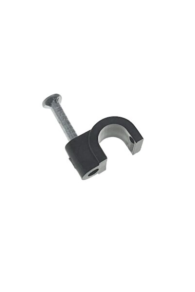 Bibilel Set 100 cleme de cablu 7mm, cui de oțel 14mm, pentru fixare și fixare, cutie de depozitare, negru, TCL-B