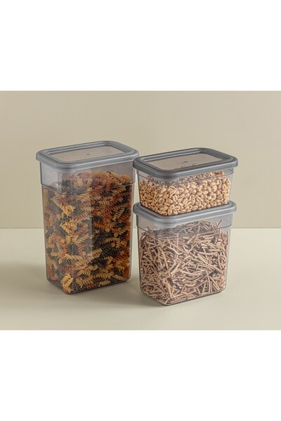 Laviyosa مجموعة من 3 حاويات تخزين اقتصادية غير قابلة للكسر