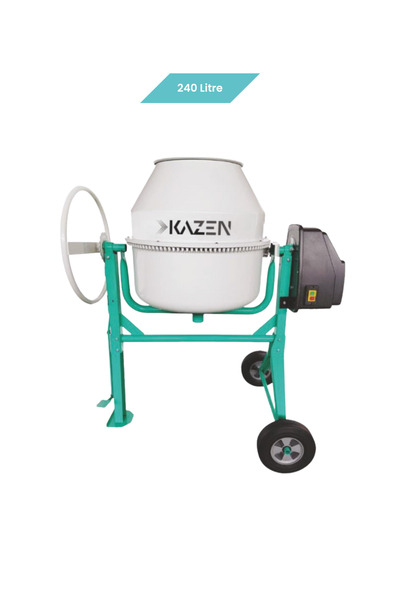 kazen 240 Litre - XL Betoniyer Beton Mikser Beton Harç Yem Tohum Karma Makinesi