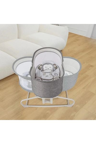 Mastela 4-in-1 Electric Baby Bed with Touch Control Panel, Bluetooth, 3 Swing Speeds and Mobile Control