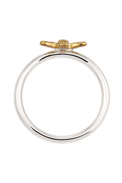 ELLI Dámský prsten se symbolem včely a medem ze sterlingového stříbra 925, pozlacený