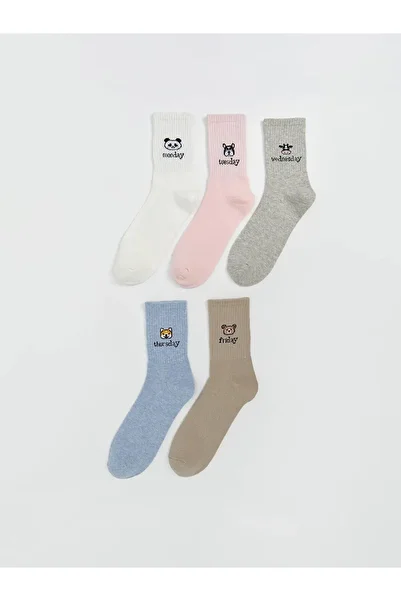 LC Waikiki Lcw Dream Printed Women's Socks 5-Piece (W5)