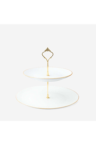 Flying Tiger Copenhagen Gold Detaylı 2 Katlı Servislik