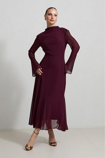 Setre Cherry Full Fit Casual Cutout Dress with Buns and Skirt Detail