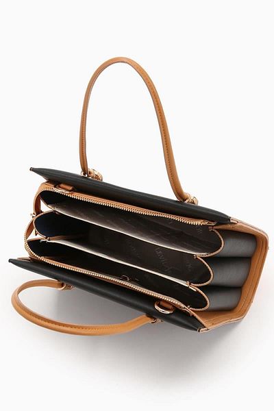 Levidor 930156 Geantă de umăr pentru femei Black-Camel