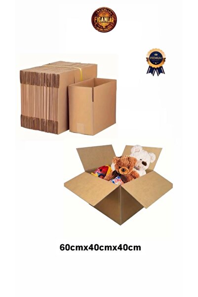 figanlar ambalaj 1.Sınıf Kalite 60x40x40cm Çift Oluklu Kalın Taşınma Kolisi/E...