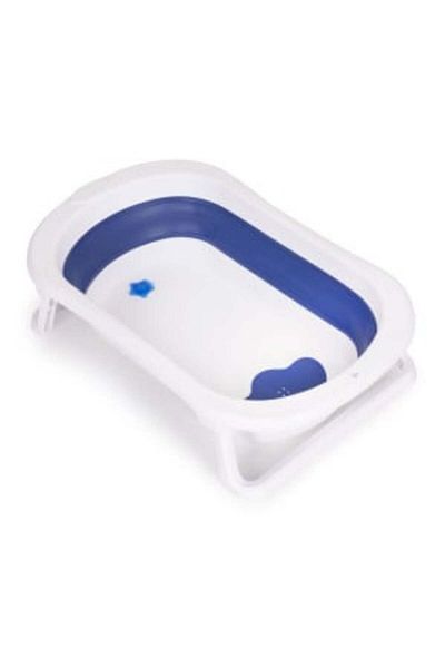 Ecotoys Cadita pliabila pentru bebelusi, cu Dop Senzor de temperatura, suport antiderapant