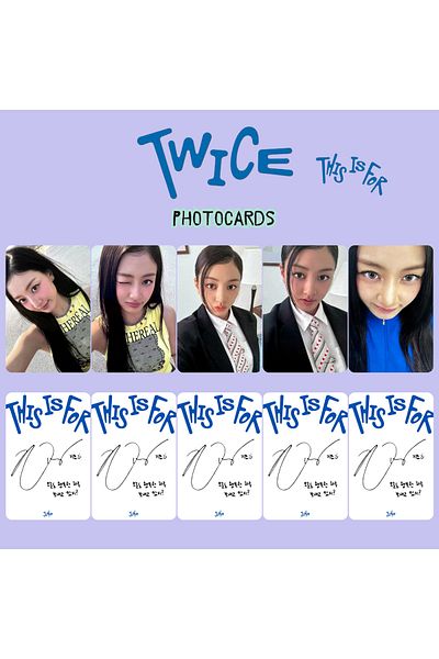 Kpop Dünyasi Σετ φωτογραφικών καρτών TWICE Jihyo '' This is For ''