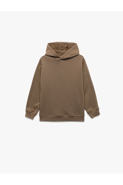 Koton Oversize Hooded Long Sleeve Basic Hooded Sweatshirt