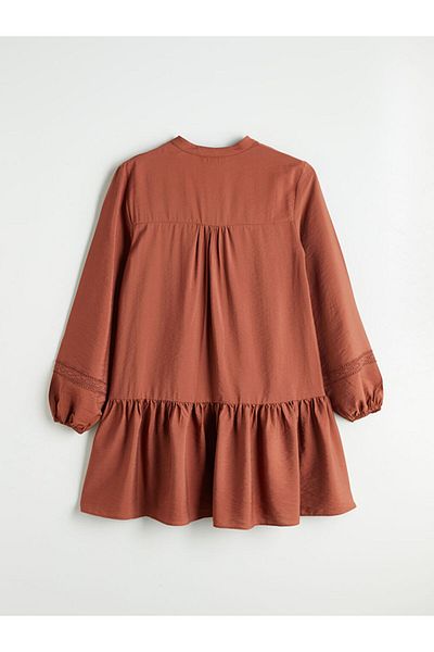 LC Waikiki New Season Peplum Collar Embroidered A-Line Mini Dress - S5Pn49Z8