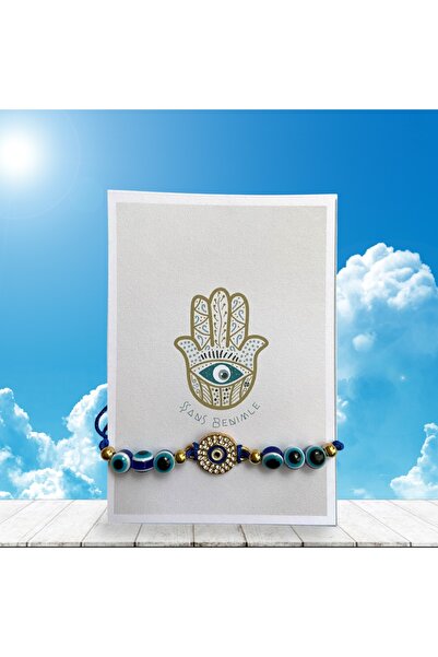 CNBYs Evil Eye Beaded Stone Lucky Bracelet - Stylish Accessory