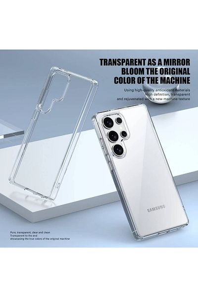 GEAR4 جراب موبايل جالكسي اس 25 الترا (Galaxy S25 Ultra) مضاد للصدمات وحماية كاملة و بجودة عالية - شفاف