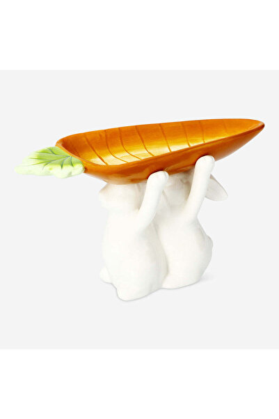 Flying Tiger Copenhagen Tavşan Detaylı Havuç Şeklinde Servis Tabağı