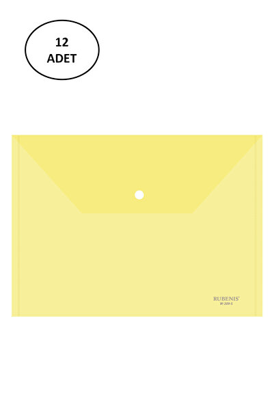 Rubenis Snap File A4 Transparent Yellow 12 Pieces