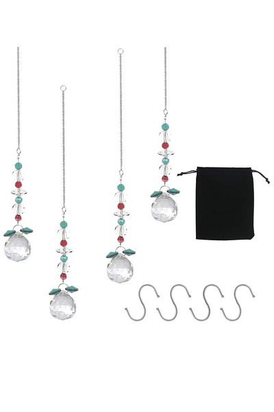 LAITER Set of 4 Laiter hanging decorations, length 32.5 cm, multicolor