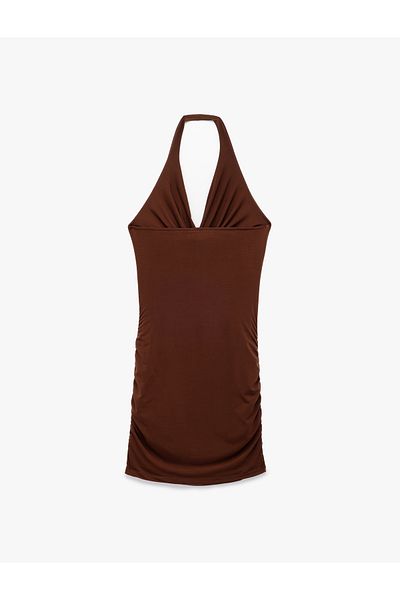 Koton Degaje Collar Sleeveless Midi Dress