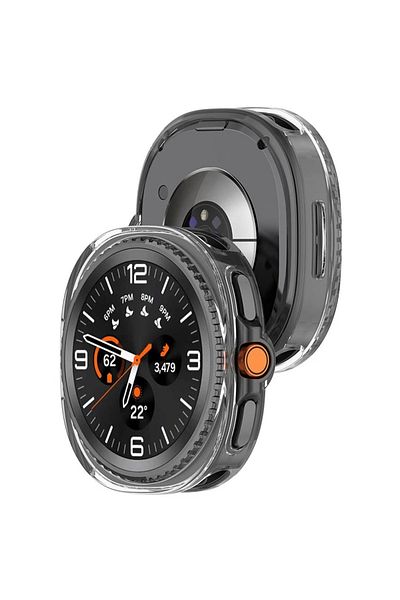 Novatis Galaxy Watch 8 44mm Compatible Case Transparent Tpu 360 Full Protection Silicone Screen Protector