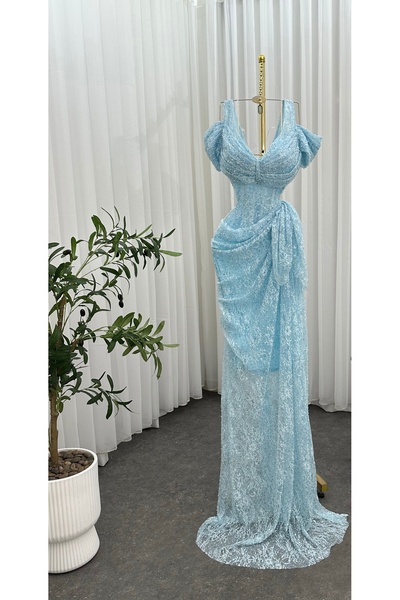 Diva style فستان سهره دانتيل مطرز