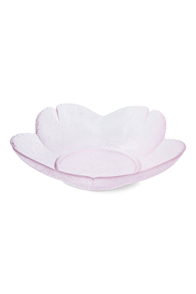 Flying Tiger Copenhagen Pembe Çiçek Şeklinde Cam Tabak