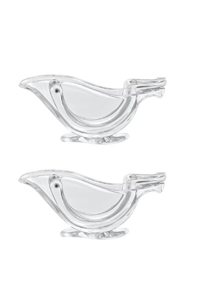 OEM Set of 2 manual citrus juicers, 12 x 5 cm, acrylic, transparent