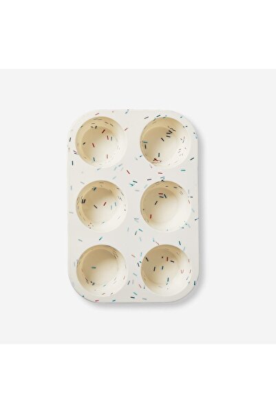 Flying Tiger Copenhagen Konfeti Desenli 6'lı Silikon Muffin Kalıbı 24 cm x 16...