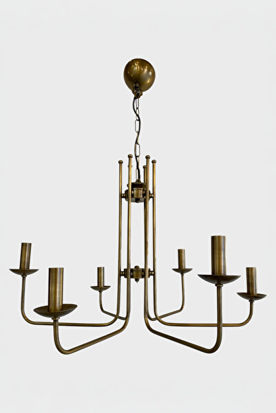 Favori Aydınlatma Eskitme Renkli Vintage Klasik 6 Kollu Avize