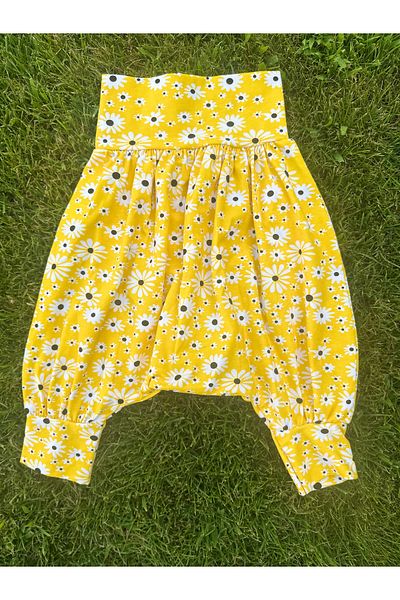 SANTRALBEBE Girl's Patterned Baggy Pants with Elastic Waist