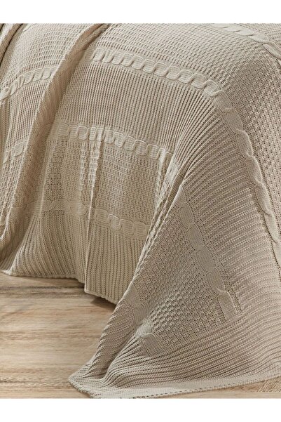 YGT Home Triko Örgülü Yatak Örtüsü Tek Kişilik 180x230 | Triko Tek Kişilik Battaniye-Koltuk Örtüsü 180x230