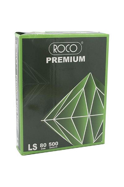 Roco Premium Copy Paper, Plain, White, Letter, 80 gsm, 500 Sheets