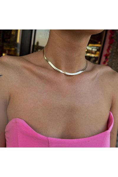 neslyaccessories 14 Carat Gold Shine – Italian Crushed Necklace