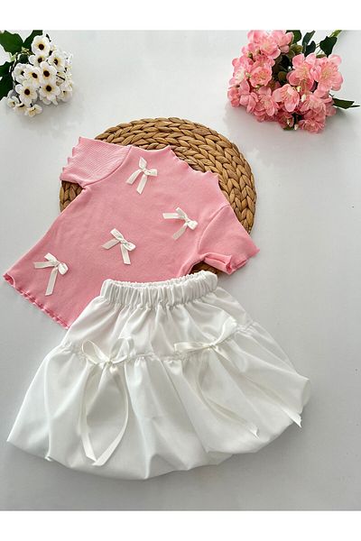 TREND NATURAL Girl Baby Balloon Skirt and Badi Sets Pink Yellow Red Fuchsia
