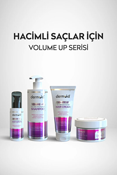 Dermokil Hacim Veren 4’Lü Set Şampuan/Saç Maskesi/Saç Serumu/Saç Kremi