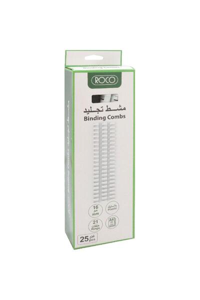 Roco مشط تجليد حلزوني، 16 مم، بلاستيك، A4، أبيض