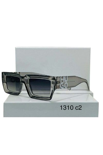 Bos Unisex Oversized Transparent Frame Sunglasses – Grey Gradient Lenses | Model 1310 C2