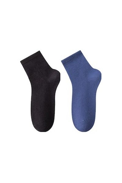 PremierPeds Set of 2 pairs of PremierPeds men's socks, mid-calf, cotton, sizes EU 38-46,