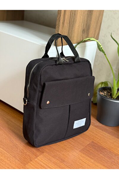 Bagnest Multi-Compartment Useful Canvas Women's Backpack and Shoulder Bag