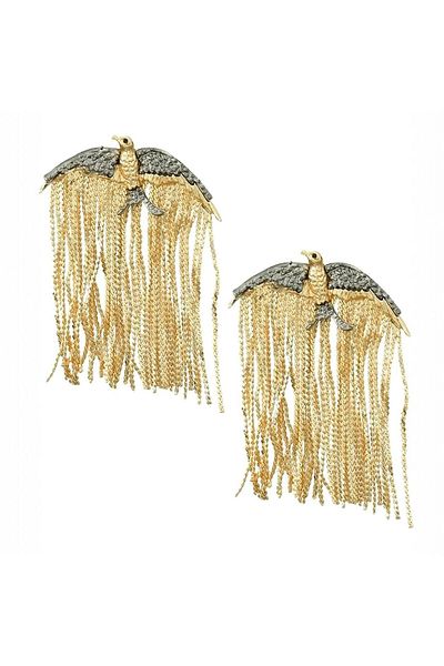 neslyaccessories Vip Series Chain Dangle Flashy Bird Earrings