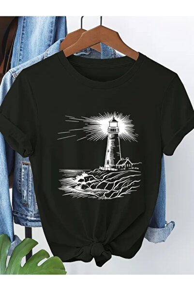 CLASİVA Lighthouse Visual Season Modern Design Custom Printed Women's Unisex ...