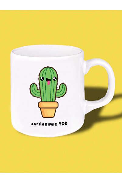 ART HEDİYE كوب مطبوع عليه صبار لا يحتضننا