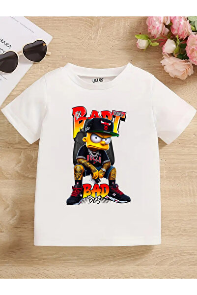 barsdepo Tricou pentru copii cu imprimeu Bart