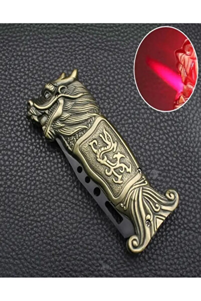 H.D ÇAKİBİÇAK DÜNYASİ Ejderha figürlü hem çakı çakmak modeli