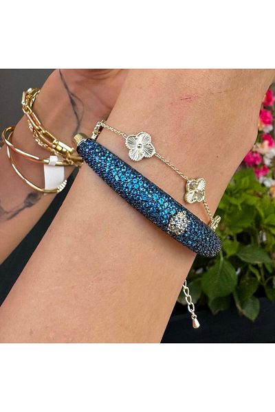 neslyaccessories Midnight Glow Handcuff Bracelet