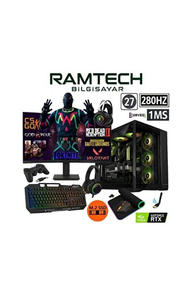 RAMTECH BİLGİSAYAR MAGİC Ryzen 7 5700X 32GB 512GB M.2 SSD RTX 5060 27'' 280Hz Sıvı Soğutmalı Oyuncu Bilgisayar