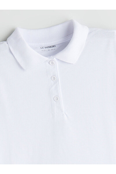 LC Waikiki New Season Polo Neck Basic Short Sleeve Girl's T-Shirt 2-Piece